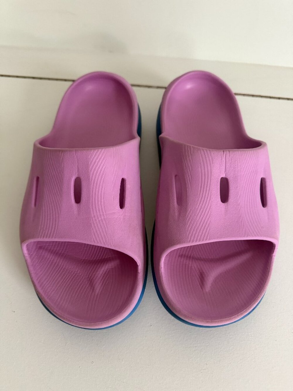Hoka Ora Recovery Slide 3 Women Size 10 Pink Blue Foam Comfort Sport Sandal